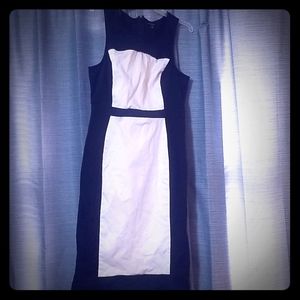 Black and White Colorblock Dress